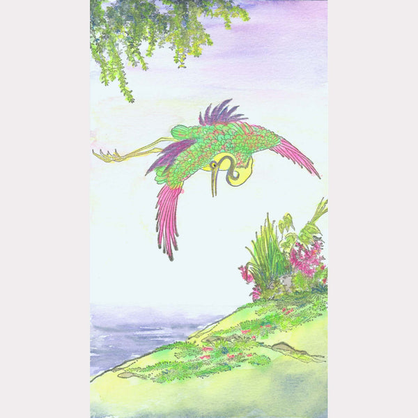 Watercolor Crane