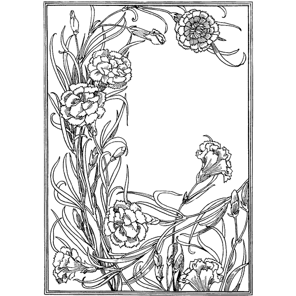 Framed Carnations 1421O
