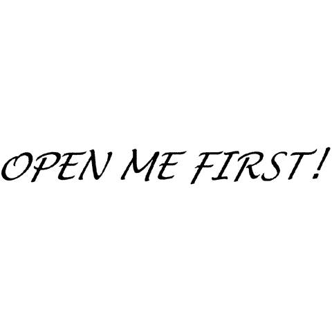 Open Me First! 611D