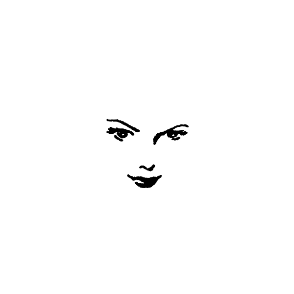 Coniving Face Faces & Portraits - Beeswax Rubber Stamps