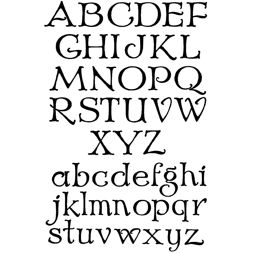 Lettertypes R Curly Curly Alphabet 948R - Beeswax Rubber Stamps