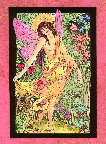 Framed Garden Fairy 592O