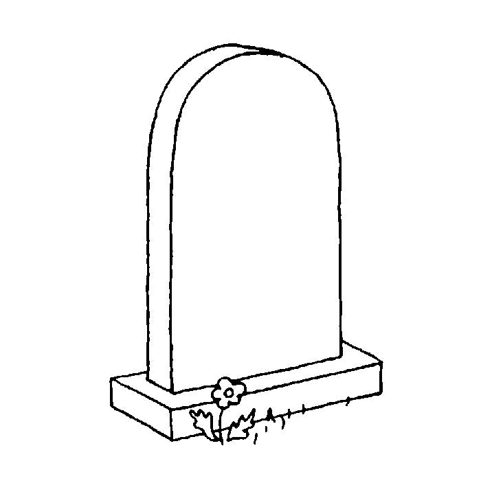 Gravestone 1571D Beeswax Rubber Stamps