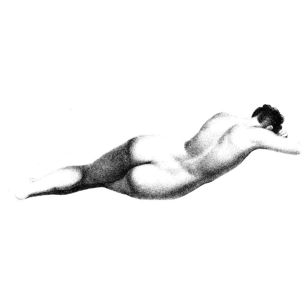 Head Down Nude 1461O