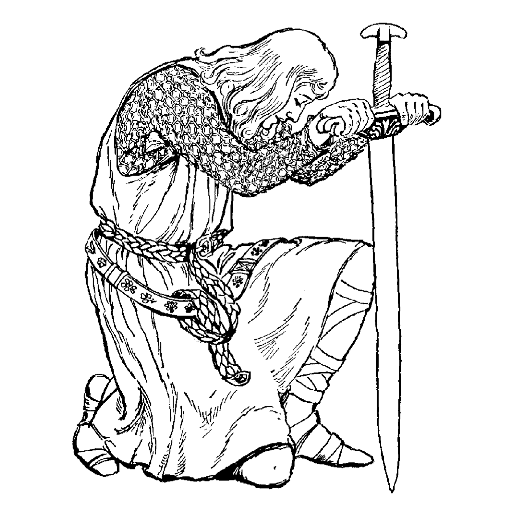 Kneeling Knight Large 249I