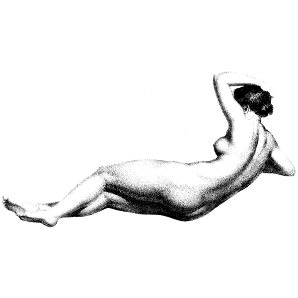 Lounging Right Nude 1459P