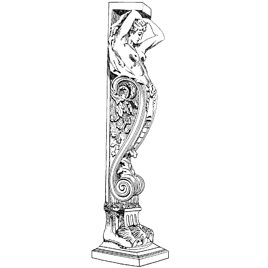 Mermaid Column Left 1428L
