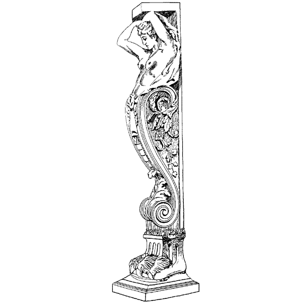 Mermaid Column Right 1427L