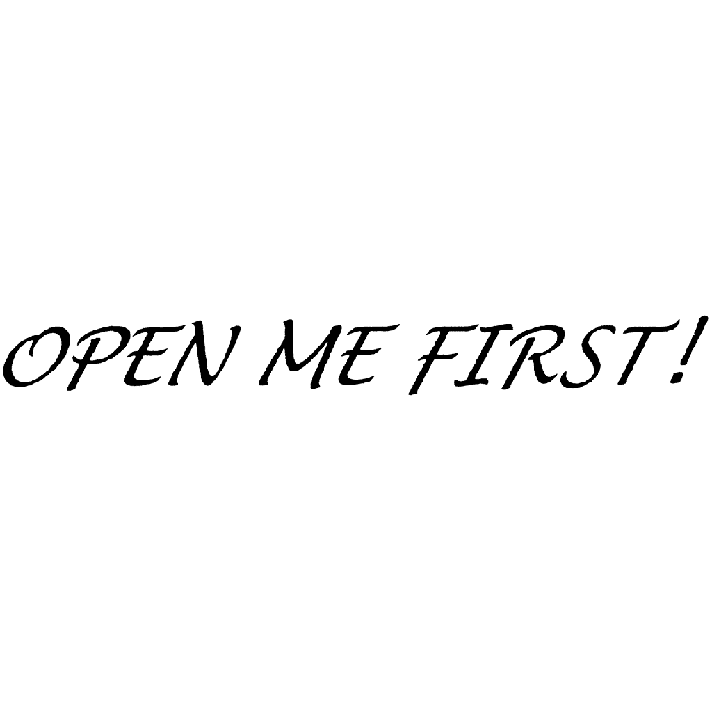 Open Me First! 611D