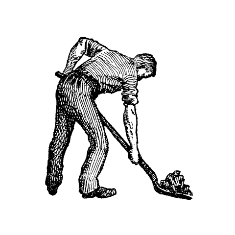 Shoveling Man 137F