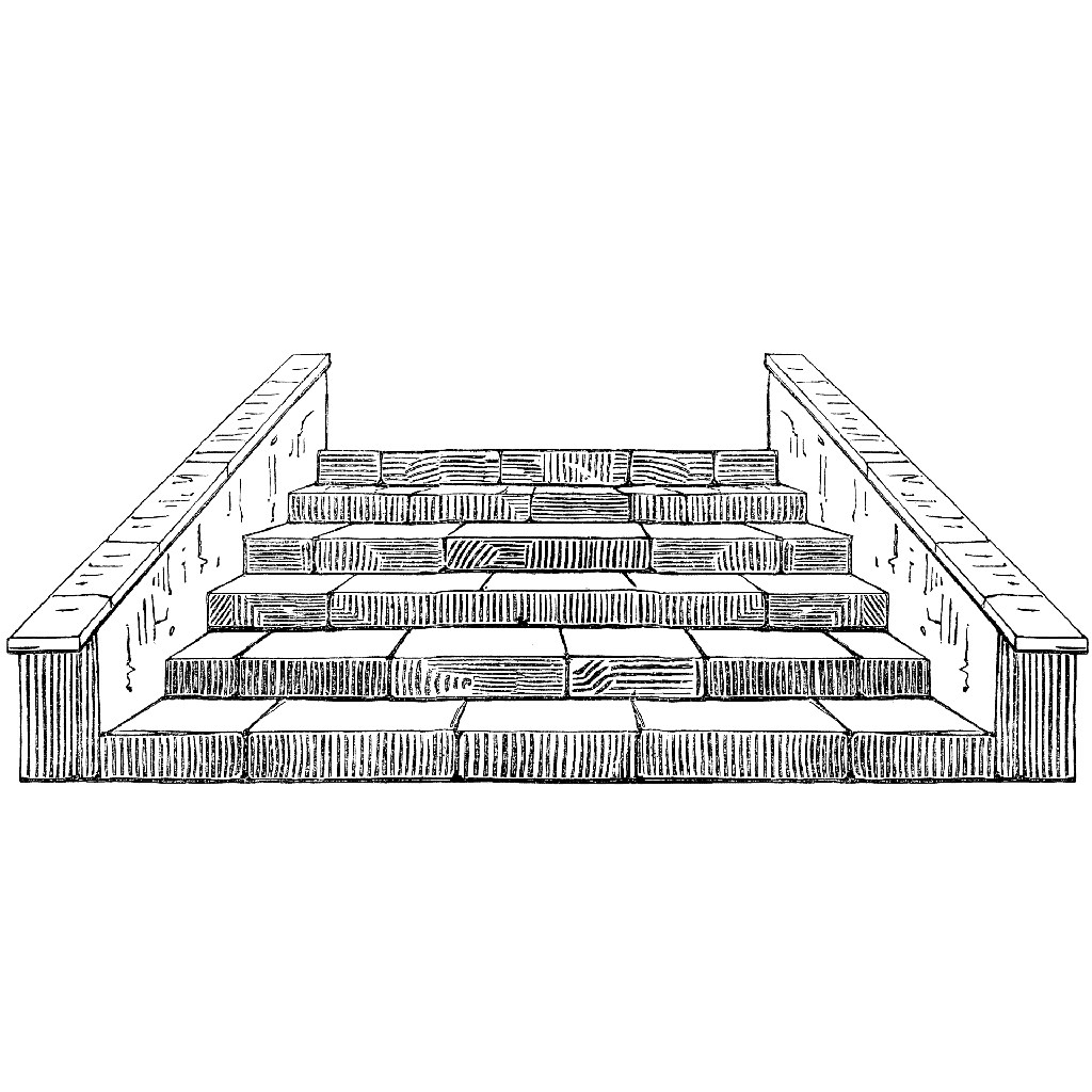 Stairs with Railing 1076M